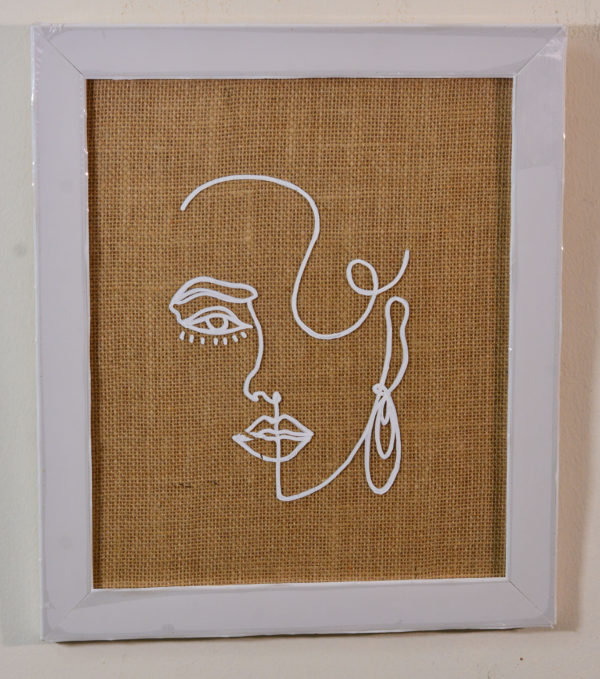 Abstract Girl - Sketch on glass in Fibre Frame